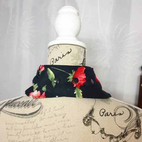 Poppies Print Child Size Bandana Bib Made in Australia - Image 3