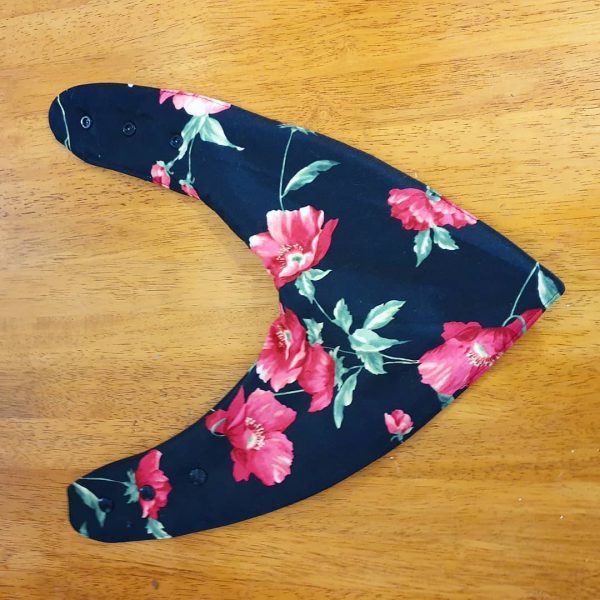 Poppies Print Child Size Bandana Bib Made in Australia - Image 4