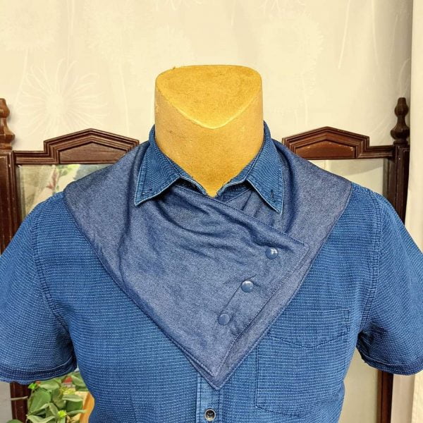 Adult Lightweight Denim Scarf Bib - One size fits most - Made in Australia - Image 4