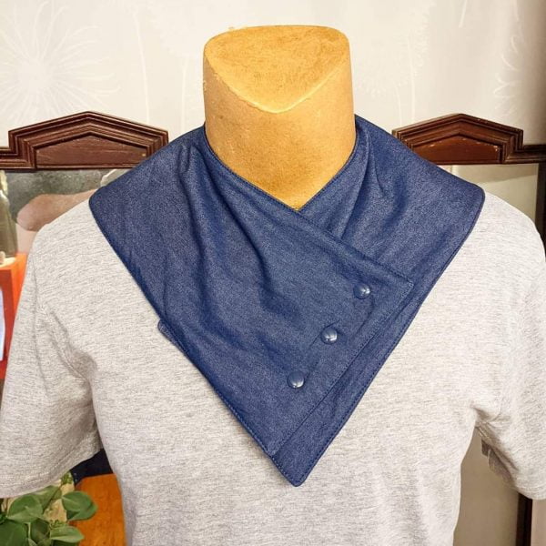 Adult Lightweight Denim Scarf Bib - One size fits most - Made in Australia