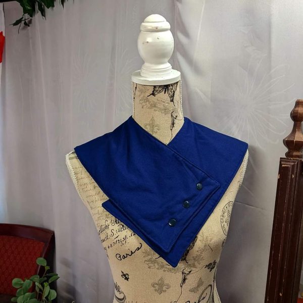 Adult Lightweight Junior Navy Cotton Scarf Bib - One size fits most - Made in Australia