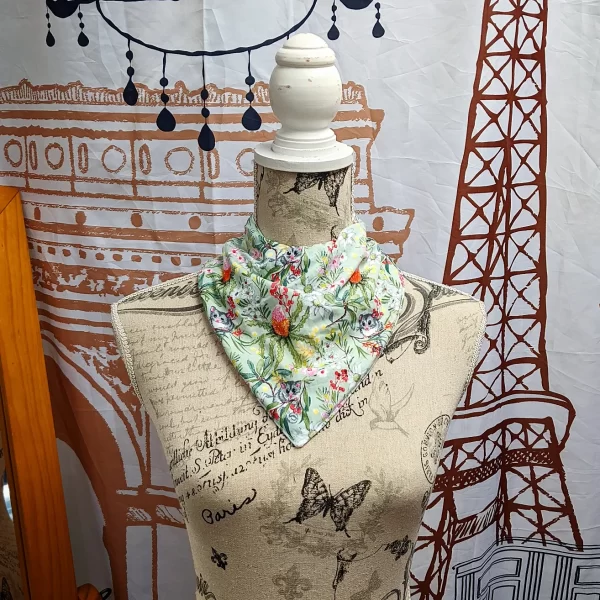 Lightweight Baby Possum Print Child Size Bandana Bib Made in Australia