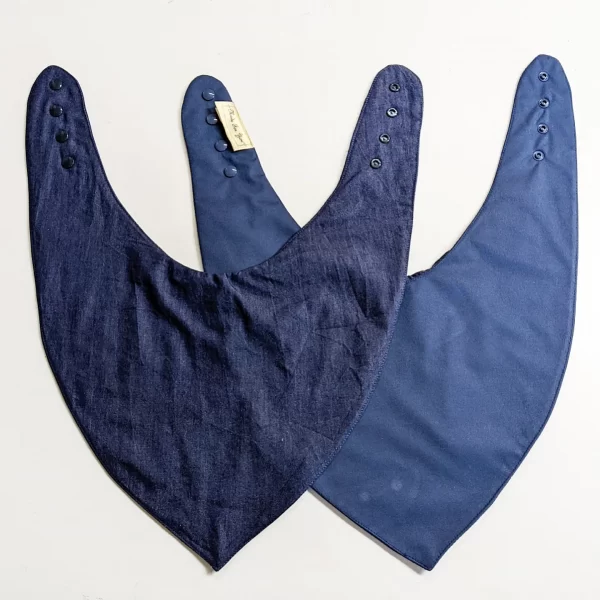 Blue Denim Adult Size Bandana Bib Made in Australia - Image 4