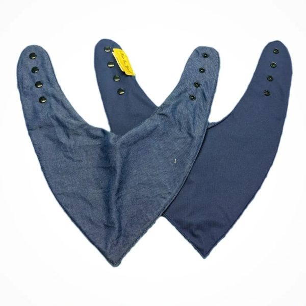 Lightweight Navy Denim Child Size Bandana Bib Made in Australia - Image 3