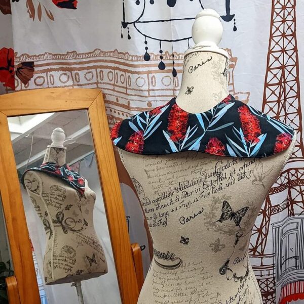 Adult Lightweight Bottlebrush Jocelyn Proust Print Cotton Scarf Bib - One size fits most - Made in Australia - Image 3