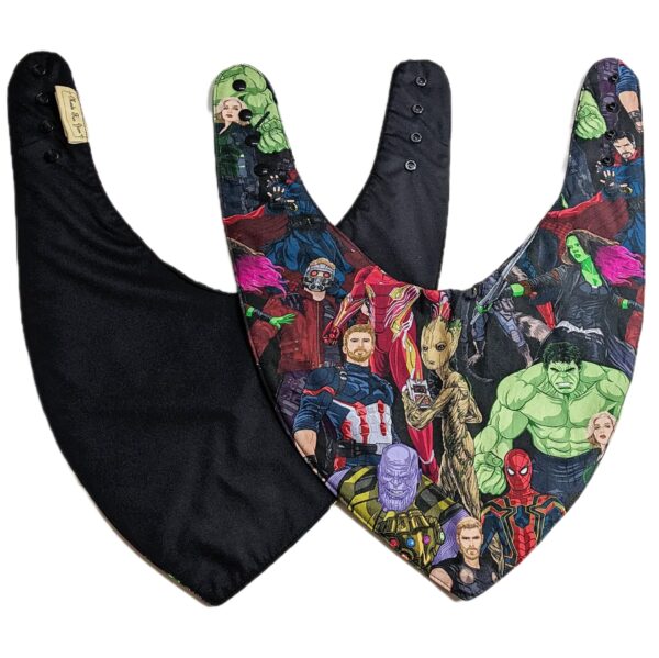 Marvel Infinity Saga Print Adult Size Special Needs Bandana Bib Made in Australia - Image 5