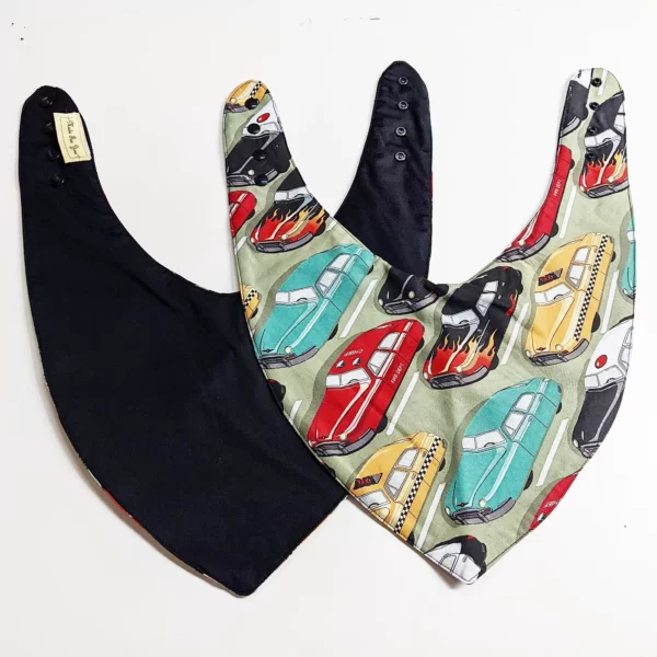 Vintage Car Print Adult Size Special Needs Bandana Bib Made in Australia - Image 4