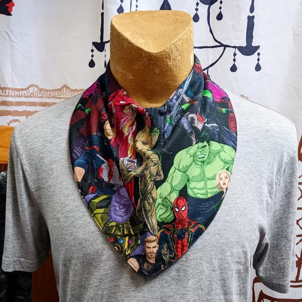 Marvel Infinity Saga Print Adult Size Special Needs Bandana Bib Made in Australia