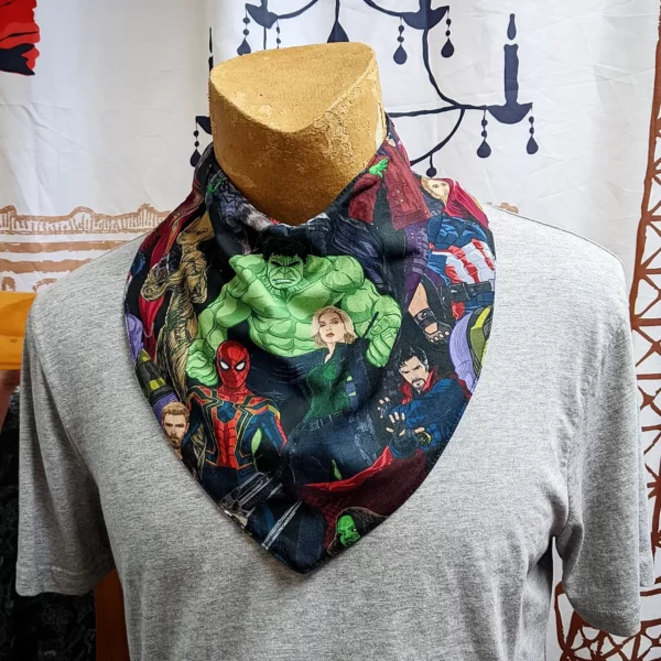 Marvel Infinity Saga Print Adult Size Special Needs Bandana Bib Made in Australia - Image 3