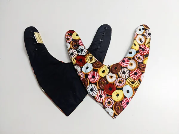 Donut Print Child Size Bandana Bib Made in Australia - Image 4