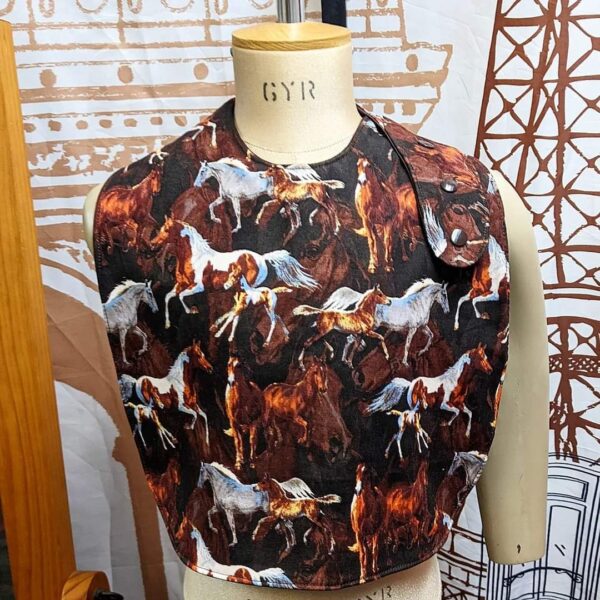 Horses Multi Size Special Needs Side Fastening Bib Made in Australia