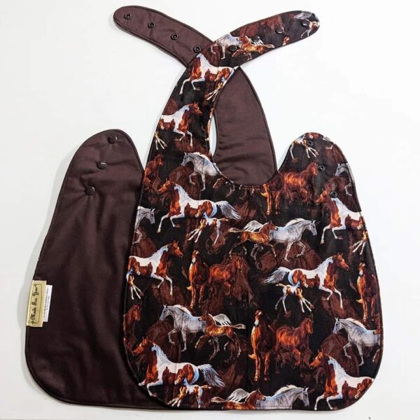 Horses Multi Size Special Needs Side Fastening Bib Made in Australia - Image 4